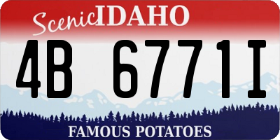 ID license plate 4B6771I
