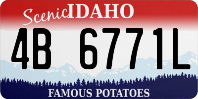 ID license plate 4B6771L