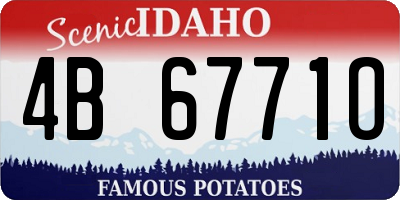 ID license plate 4B6771O
