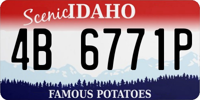 ID license plate 4B6771P