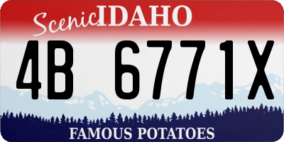 ID license plate 4B6771X