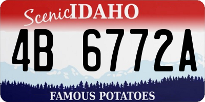 ID license plate 4B6772A