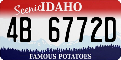 ID license plate 4B6772D