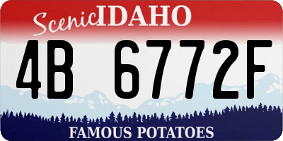 ID license plate 4B6772F