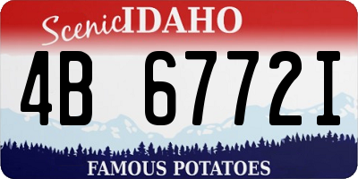 ID license plate 4B6772I