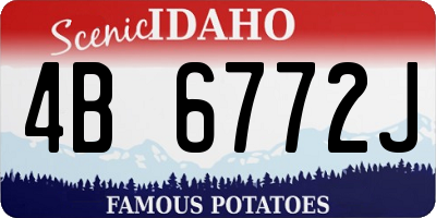 ID license plate 4B6772J