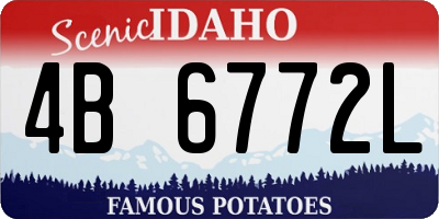 ID license plate 4B6772L