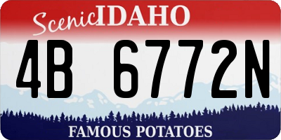 ID license plate 4B6772N