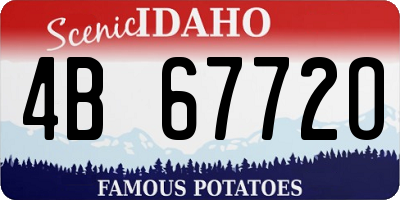 ID license plate 4B6772O