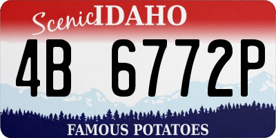 ID license plate 4B6772P