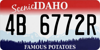 ID license plate 4B6772R