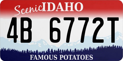 ID license plate 4B6772T