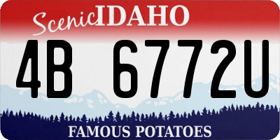 ID license plate 4B6772U