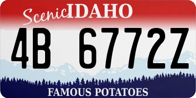 ID license plate 4B6772Z