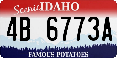ID license plate 4B6773A