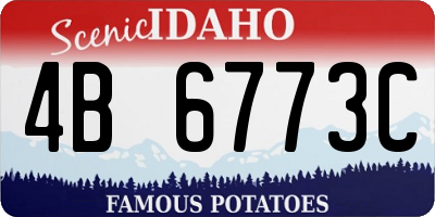 ID license plate 4B6773C