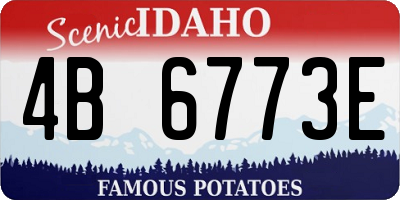 ID license plate 4B6773E