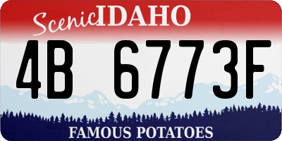 ID license plate 4B6773F