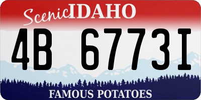 ID license plate 4B6773I