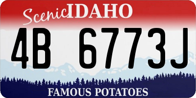 ID license plate 4B6773J