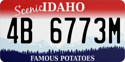 ID license plate 4B6773M