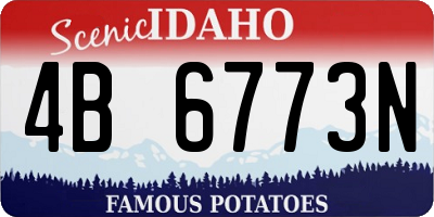 ID license plate 4B6773N