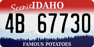 ID license plate 4B6773O