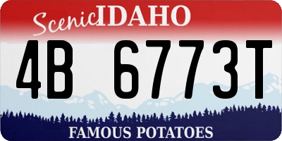 ID license plate 4B6773T