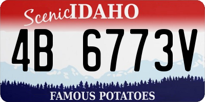 ID license plate 4B6773V