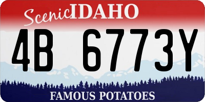 ID license plate 4B6773Y