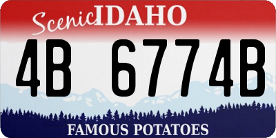 ID license plate 4B6774B