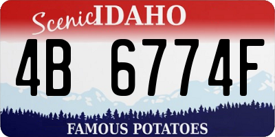 ID license plate 4B6774F