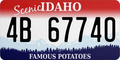 ID license plate 4B6774O