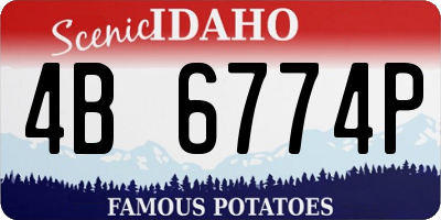 ID license plate 4B6774P