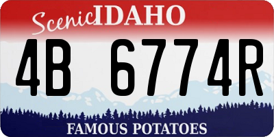 ID license plate 4B6774R
