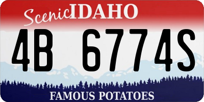 ID license plate 4B6774S