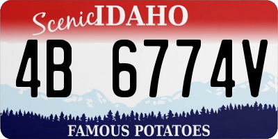 ID license plate 4B6774V