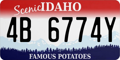 ID license plate 4B6774Y