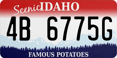 ID license plate 4B6775G
