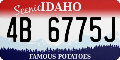 ID license plate 4B6775J