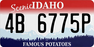 ID license plate 4B6775P