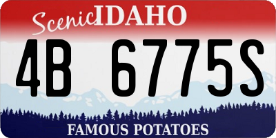 ID license plate 4B6775S