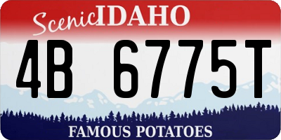 ID license plate 4B6775T