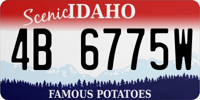 ID license plate 4B6775W