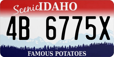 ID license plate 4B6775X
