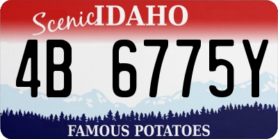 ID license plate 4B6775Y