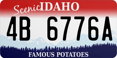 ID license plate 4B6776A