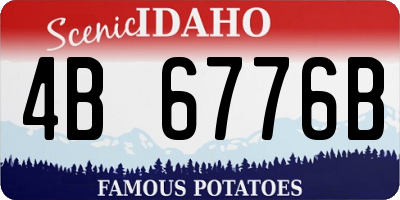 ID license plate 4B6776B