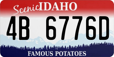 ID license plate 4B6776D
