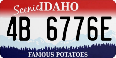 ID license plate 4B6776E